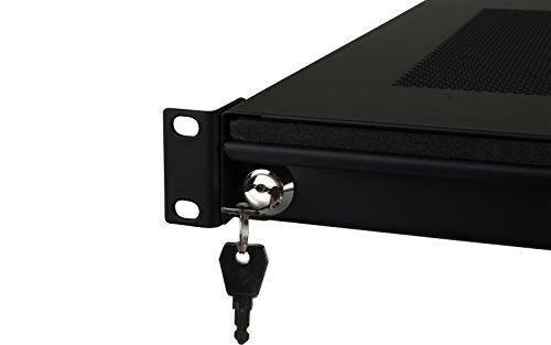 Penn Elcom EX-6301B 19 Inch Rack Mountable Vented Laptop/Tablet Drawer with Foam Wrist-Pad Support, Key Lock and Rear Cable Access - size: 19-Inch
