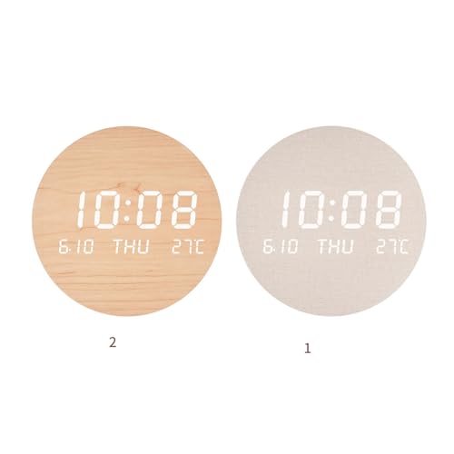 Bottone Minimalists LED Clock Table Wall with Temperature Display, Table Alarm for Workspaces and Bedrooms Digital LED Display