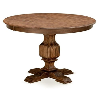FE3-0N-TP Ferris Modern Kitchen Table - a Round Dining Table Top with Pedestal Base, 48x48 Inch, Sandblasting Antique Walnut - color: Fe3-0n-tp, size: 48x48 Inch