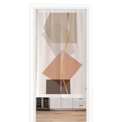 Room Divider Curtain for Doorway Use, Door Curtain Panel for Partition, Privacy Curtain for Doorway, Blackout Door Curtain Panel, Adjustable Tension Rod Mounting, Easy Setup - color: B, size: 26x35in