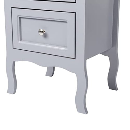 Bonnlo Gray Nightstand Set of 2, Nightstands with 2 Drawers, Bed Side Table/Night Stand, Small Nightstand for Bedroom, Small Spaces, College Dorm, Kids’ Room, Living Room, Wood, 16W x 12D x 24H, Grey - color: Grey