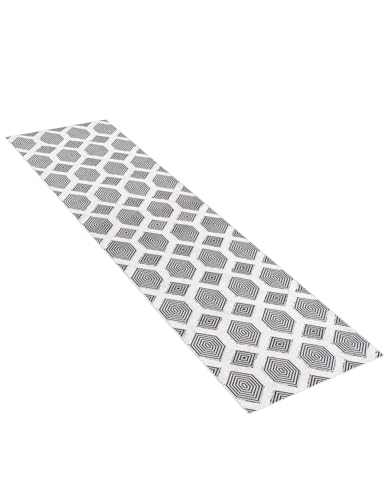 Rugs.com - Sabrina Soto Casa Rug – 12 Ft Runner Black Cotton Textured Rug – Modern Geometric Design for Hallways, Entryways, and Bedrooms - color: Black, size: 2'7" x 12' (Runner)
