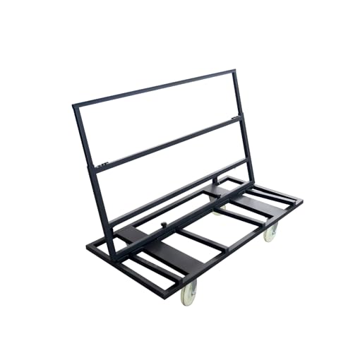 Folding Table Cart Dolly, 1800 LBS Heavy Duty Panel Truck with 4 Swivel Casters, Expandable Foldable Cart with Strap for Plywood, Plasterboard, Warehouse & Party Use