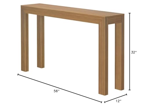 Plank+Beam Modern Console Table, 56 Inch, Pecan | Non-Toxic Finishes, Versatile Design, Modern Design, Easy Assembly, Modern Style, Quick Setup, Solid Wood - color: Pecan, size: 56 Inch