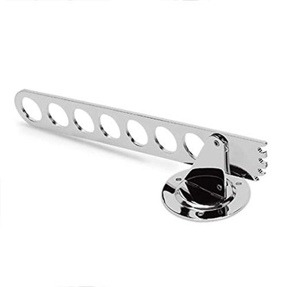 Drying Rack Clothing Foldable for Laundry Room with Swing Arm Holder, Wall Mounted Clothes Drying Organizer Rack Garment Hooks Aluminium Retractable Folding Indoor Wall Mounted Hanger Space Saver - size: 7 Hole