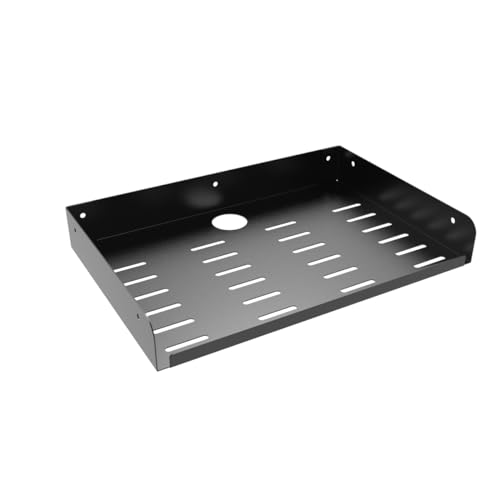 Metal Floating Wall Mounted Shelf Bracket for AV, TV Accessories, WiFi Router, TV Box, Cable Boxes, DVD Player, Games Consoles or Other Small Projectors (12 inches Width) | TV Accessories, WiFi Router, TV Box, Cable Boxes, DVD Player, Games Consoles or Ot
