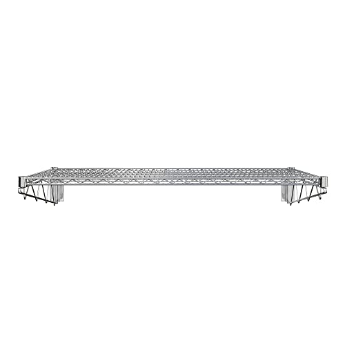 24" x 48" Chrome Wire Wall Mount Shelf - color: Chrome, size: 24" x 48"