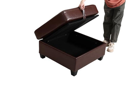 Flexible PU Modular Sofa, Convertible Shapes, Storage & Sleeper Function for Living Room-2seats