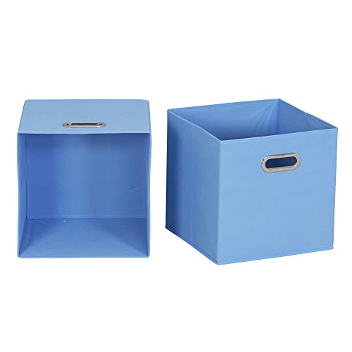 Household Essentials 6 ct Open Fabric Cube Storage Bins, Carolina Blue - color: Carolina Blue, size: 11” L x 11” W x 11” H