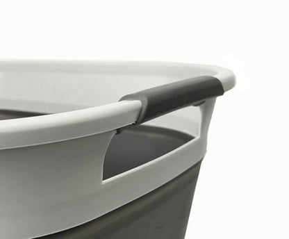 SAMMART 40L (10.5 Gallon) Collapsible Plastic Laundry Basket - Foldable Pop Up Storage Container/Organizer - Portable Laundry Hamper - Space Saving (1, Grey) - color: Grey