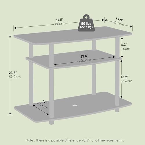 Arau TV Stand for up to 32 inch TV, Entertainment Center with Open Shelves, Easy Assembly, for Living Room, Cocoa/Black - color: Cocoa/Black