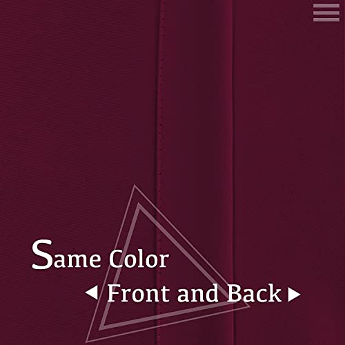 Turquoize Burgundy Blackout Window Drapes Room Darkening Themal Insulated Grommet/Eyelet Top Nursery/Living Room Curtains for Bedroom/Living Room Each Panel 42 in x 54 in (W x L) (Set of 2 Panels) - color: Burgundy, size: 42"W x 54"L (Pack of 2)