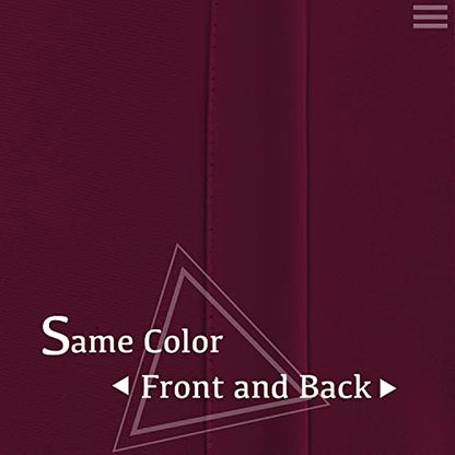 Turquoize Burgundy Blackout Window Drapes Room Darkening Themal Insulated Grommet/Eyelet Top Nursery/Living Room Curtains for Bedroom/Living Room Each Panel 42 in x 54 in (W x L) (Set of 2 Panels) - color: Burgundy, size: 42"W x 54"L (Pack of 2)