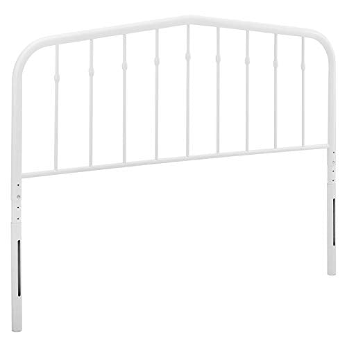 Modway Lennon Modern Farmhouse Metal Twin Headboard in White - color: White, size: Twin