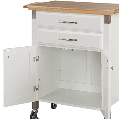homestyles Dolly Madison Off-White Kitchen Cart - color: Off White
