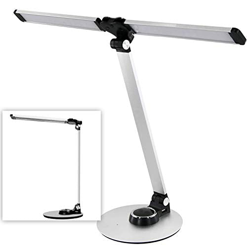 LED Desk Lamps for Home Office,Piano Lamp for Upright Piano,NULED Rotatable Aluminum Desk Lamp with USB Charging Port,Eye-Caring Reading Light/3 Lighting Modes/Brightness diammable Lamp,Silver - color: Silver