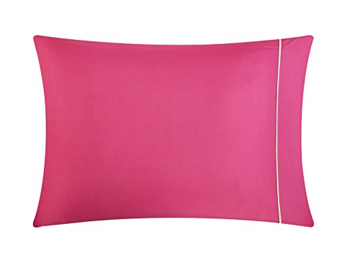 Idea Nuova "Casa 7-Piece Solid Reversible Comforter Set with Bonus Sheets, Fuschia, Queen, 86"x86" - color: Fuschia, size: Queen