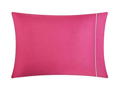 Idea Nuova "Casa 7-Piece Solid Reversible Comforter Set with Bonus Sheets, Fuschia, Queen, 86"x86" - color: Fuschia, size: Queen