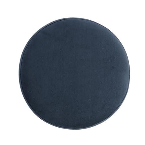 HomePop 17" Organic Shape Ottoman - Blue Velvet - color: Blue Velvet