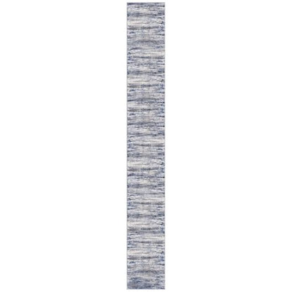 KOZYFLY Modern Abstract Washable Long Rug Runner 2.6x20 Hallway Rug Runner Non-Slip Soft Stair Runners, Grey-Blue Striped 20 feet Runner Rug for Kitchen Entryway Bathroom Laundry Room Foyer - color: Blue-grey, size: 2'8" x 20' (Runner)