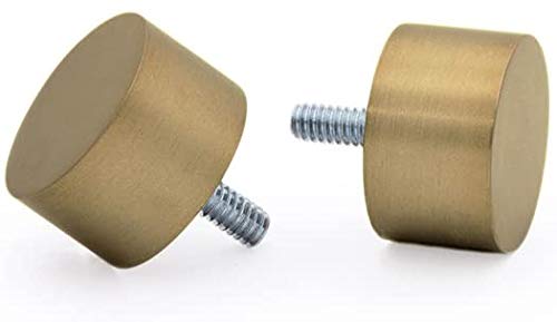 Ivilon Window Curtain Rod End Cap - 1 inch Pole. 120 to 240 Inch. Warm Gold - size: 120 to 240 in.