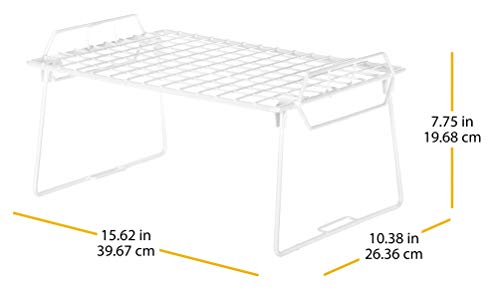 Whitmor Wire Grid Stacking Utility Shelf - size: 1-TIER, 10"L x 16"W x 8"H