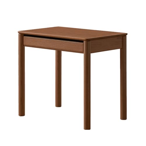 Solid North American FAS Grade Black Walnut Desk, Minimalist Wood Home Office Computer Desk, Mid Century Modern Writing Desk for Study Room Office Bedroom Workspace - size: 31.49"W