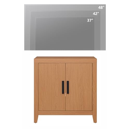 WAMPAT Buffet Cabinet with Storage, Kitchen Sideboard Cabinet with Door and Adjustable Shelf, Modern Farmhouse Credenza Wood Coffee Bar Table for Kitchen, Dining Room, Living Room, Mocha - color: Mocha