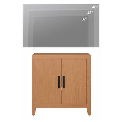 WAMPAT Buffet Cabinet with Storage, Kitchen Sideboard Cabinet with Door and Adjustable Shelf, Modern Farmhouse Credenza Wood Coffee Bar Table for Kitchen, Dining Room, Living Room, Mocha - color: Mocha