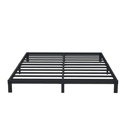 DiaOutro 7 Inch Queen Bed Frame Heavy Duty Low Profile Metal Platform | Steel Slats Platform No Box Spring Needed Mattress Foundation, Easy Assembly, Noise Free - size: Queen, style: 7 Inch