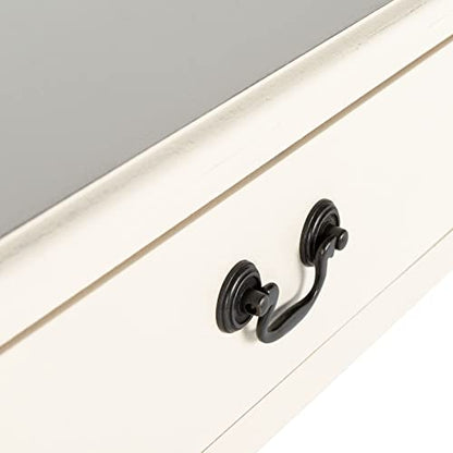 SAFAVIEH Furniture - Athena 2-Drawer Console Table - Distressed White - Solid Wood - Farmhouse Classic Design - Ideal for Entryway, Living Room, Hallway, 35.5" W x 13" D x 29.5" H (CNS5702A) - color: Distressed White