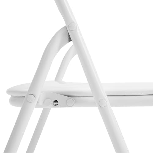 Flash Furniture Mindy Kids 5-Piece Folding Table and Chair Set, White | Daycare and Classroom, Children's Activity Table, Portable - color: White, size: 5 Piece Set
