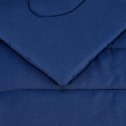 Amazon Basics 3-Piece Soft Microfiber Kid's Comforter and Pillow Sham Set, Full/Queen, Navy, Solid - color: Navy, size: Full/Queen