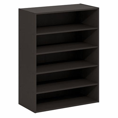 5-Tier Shoe Organizer, Stackable Shoe Rack, Shoe Storage, 11.4 x 24.2 x 31.5, for Office, Closet Entryway, Garage, Dark Oak - color: Dark Oak