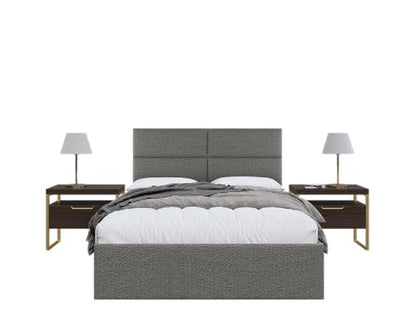 Vänt Wall Mounted Headboard Panels, Queen/Full, Boucle Grey - color: Boucle Grey, size: 30"