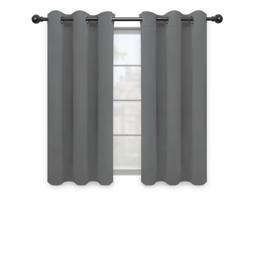 Easy-Going Thermal Grommet Blackout Curtains, 2 Panels 42x63 in, Grey | Washable Grommet Top Window Drapes for Bedroom and Living Room, Noise Reduction, Room Darkening - color: Grey, size: 42"W x 63"L (Pack of 2)