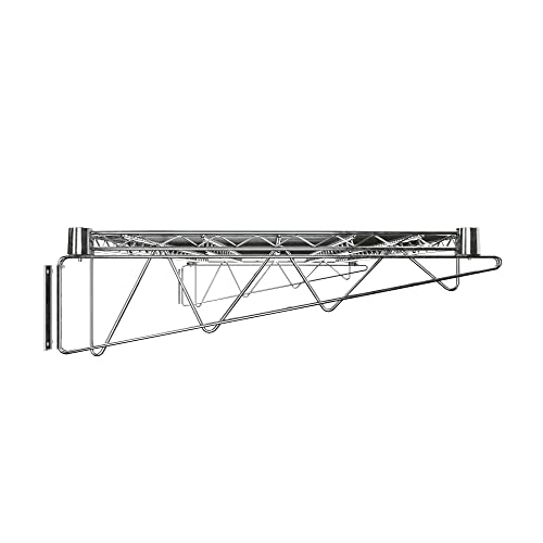 24" x 48" Chrome Wire Wall Mount Shelf - color: Chrome, size: 24" x 48"