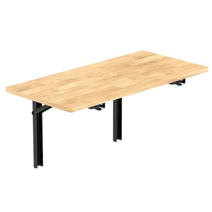 TORACK Heavy Duty Wall Mounted Folding Workbench, Space-Saving Collapsible Wall Table/Desk for Garage Workshop, Holds Up to 550 lbs(Board Size: 32 x 18 in) - size: 32x18 inch