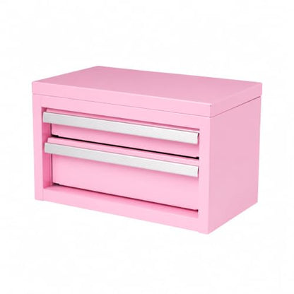 Mini 2-Drawer Steel Tool Box Pink - color: Pink, size: 2 Drawer