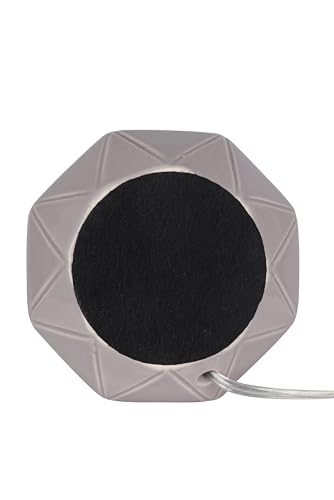 Catalina Lighting Ceramic Table Lamp for Office, Living Room, Dorm or Bedroom, Smart Home Compatible, Bulb Not Included, 17", Grey