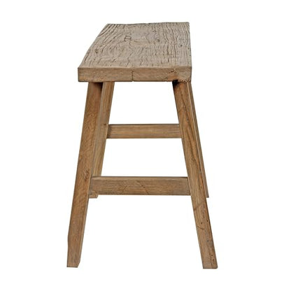 Artissance 43-Inch Elmwood Bench, Natural Wood Rectangular Rustic Bench for Entryway, Hallway, Living Room, and Dining Room - size: 20H x 43W x 10L