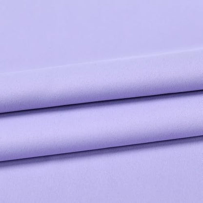 Adjustable Thermal Insulated Solid Blackout Curtain Energy Efficient Tie Up Shades Rod Pocket Panel for Kitchen (Lavender Purple,34W x 54L,One Panel) - color: Lavender, size: 34"W x 54"H