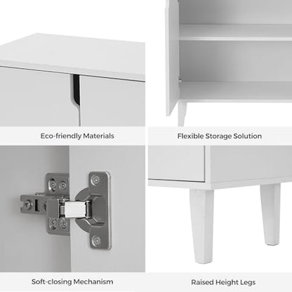 Panana White Coffee Bar Cabinet, Farmhouse Kitchen Sideboard Buffet Storage Cabinet White Accent Sideboard Buffet Cabinet for Kitchen, Dining Room, Living Room, Hallway