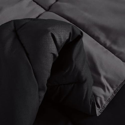 TRULY SOFT Everyday Reversible Black/Dark Grey King 3 Piece Comforter Set - color: Black/Dark Grey, size: King