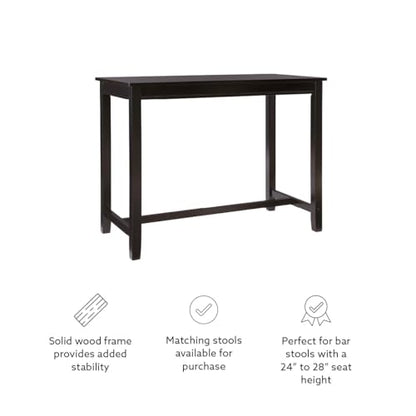 Linon Claridge Black 36 inch Height Bar Table - color: Black, size: Counter Height