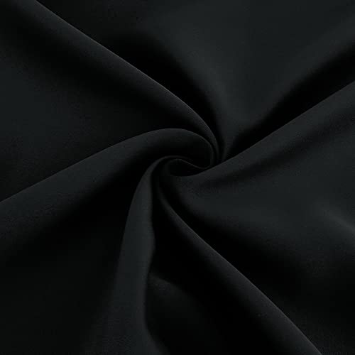 Diraysid Black Grommet Blackout Curtains for Bedroom Thermal Insulated Room Darkening Curtains Drapes, 42 x 72 inch, 2 Panels - color: Black, size: 42"W x 72"L (Pack of 2)