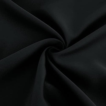 Diraysid Black Grommet Blackout Curtains for Bedroom Thermal Insulated Room Darkening Curtains Drapes, 66 x 84 inch, 2 Panels - color: Black, size: 66"W x 84"L (Pack of 2)