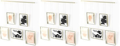 Umbra Exhibit Adjustable Photo Display – DIY Collage Set Mounts in Various Layouts Horizontally at Different Angles - Holds 5 Picture Frames for Photos, Prints, 4 by 6 inch and 5 (Pack of 3) - size: Pack of 3