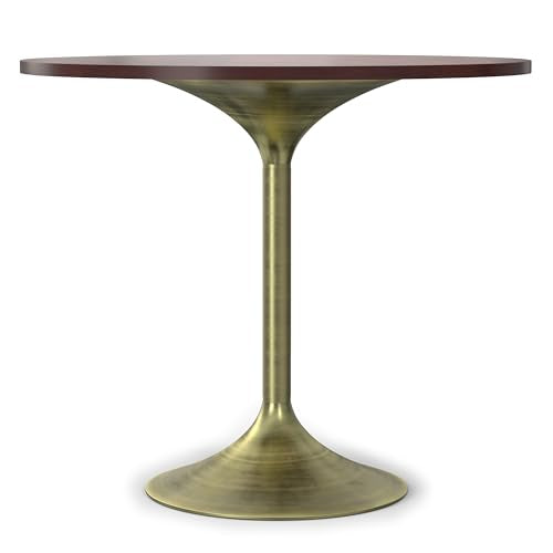 SIMPLIHOME Whitley 72" Wide Solid Mango Wood Dining Table in Burnt Wax - color: Walnut