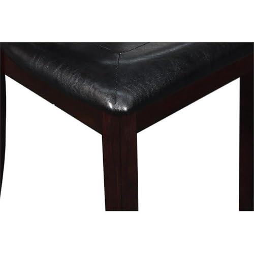 New Classic Furniture Gia 3-Piece Drop Leaf Dining Table Set with 2 Chairs, 42-Inch, Ebony - color: Ebony, size: Dining Set
